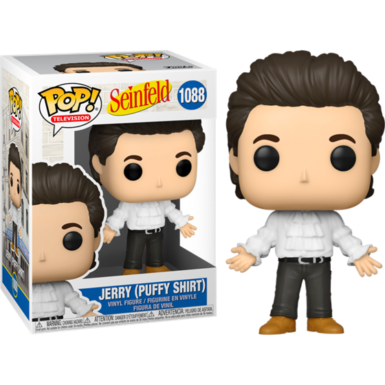 תמונה של בובת פופ סיינפלד ג'רי - SEINFELD JERRY WITH PUFFY SHIRT POP