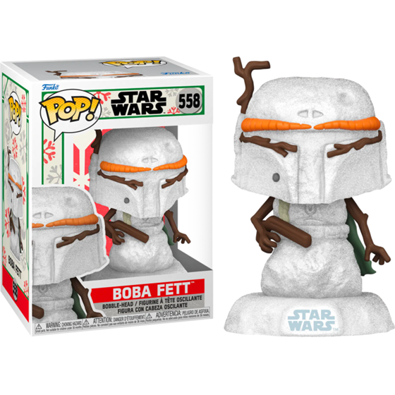 תמונה של בובת פופ מלחמת הכוכבים בובה פט - STAR WARS BOBA FETT SNOWMAN POP