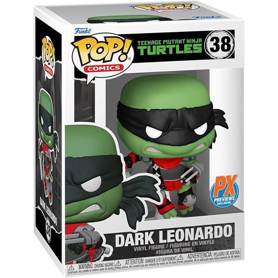 תמונה של בובת פופ צבי הנינג'ה לאונרדו - TEENAGE MUTANT NINJA TURTLES DARK LEONARDO EXCLUSIVE POP