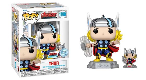 תמונה של בובת פופ ת'ור עם סיכה - THOR WITH PIN EXCLUSIVE POP