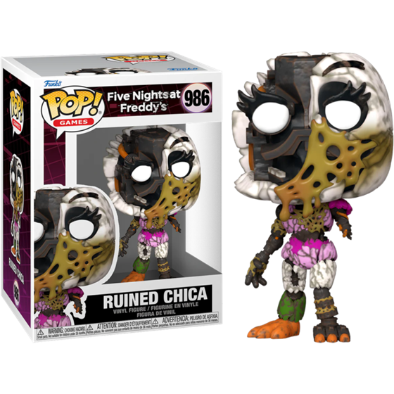 תמונה של בובת פופ חמישה לילות אצל פרדי - FIVE NIGHTS AT FREDDY'S RUINED CHICA POP