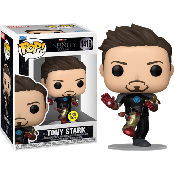 תמונה של הנוקמים איירון מן טוני סטארק - AVENGERS THE INFINITY SAGA TONY STARK GLOW IN THE DARK EXCLUSIVE POP