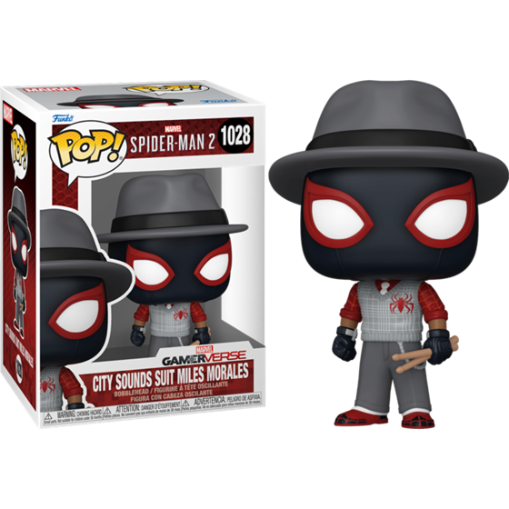 תמונה של בובת פופ ספיידרמן - MARVEL'S SPIDER-MAN 2 CITY SOUNDS SUIT MILES MORALES POP