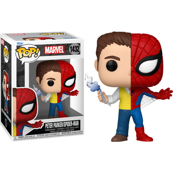 תמונה של בובת פופ ספיידרמן - MARVEL SPLIT PETER PARKER/SPIDER-MAN POP