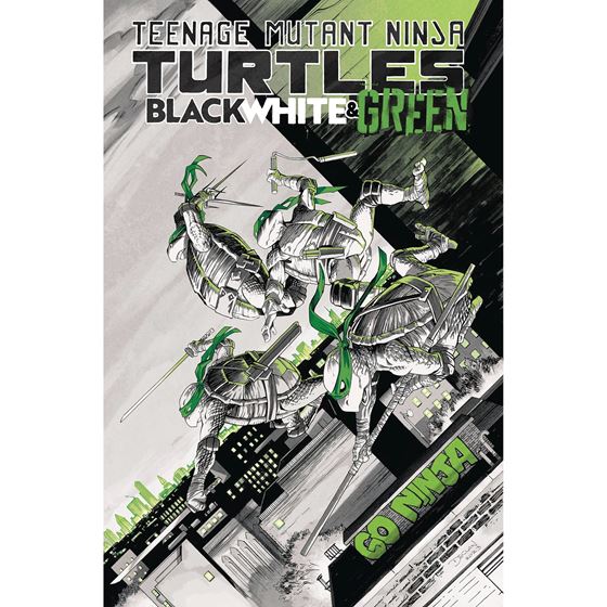 תמונה של צבי הנינג'ה - TMNT BLACK WHITE AND GREEN TP