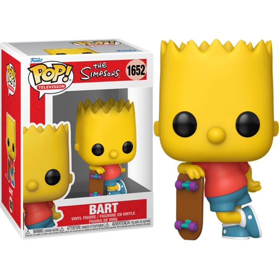 תמונה של בובת פופ משפחת סמפסון - THE SIMPSONS BART WITH SKATEBOARD POP